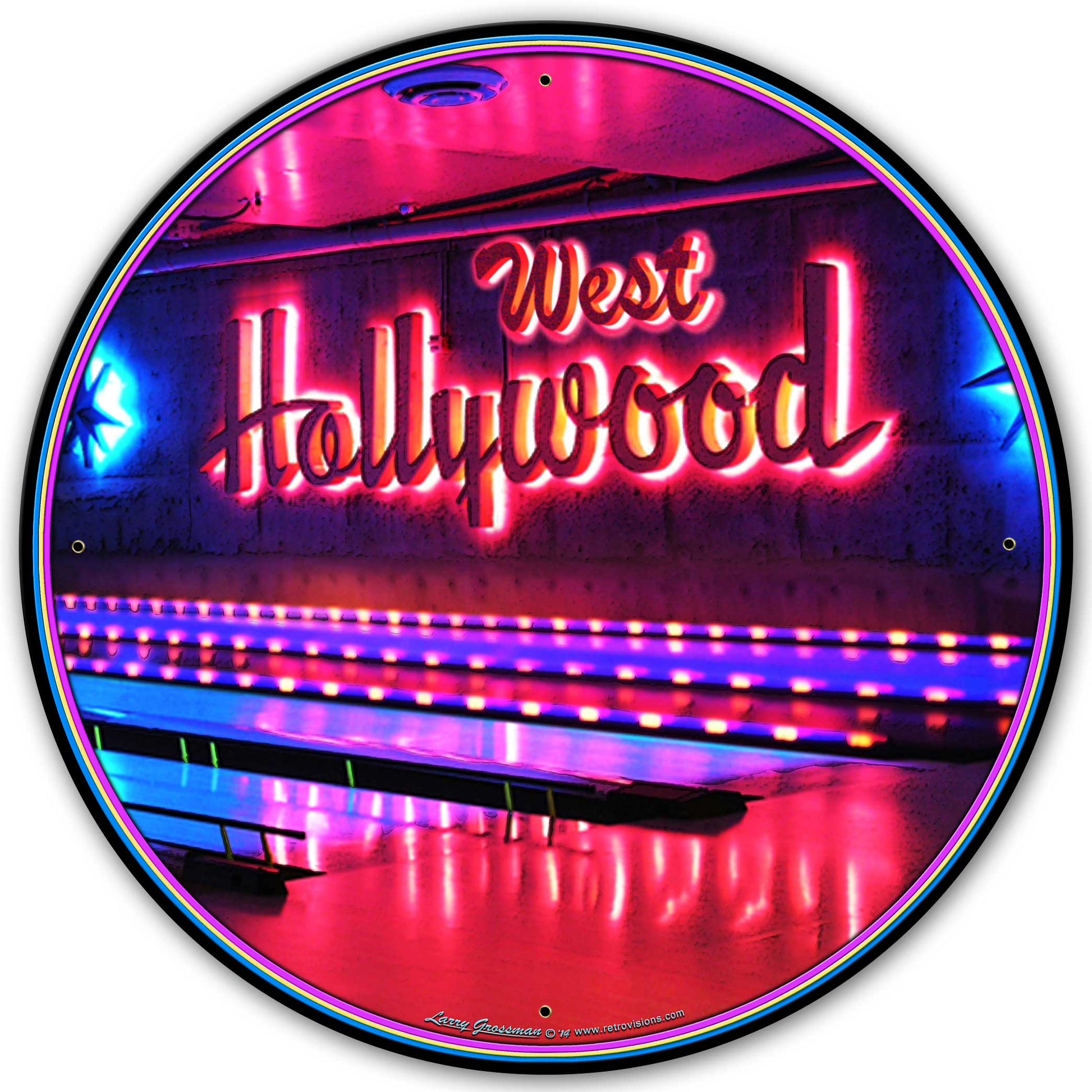 West Hollywood Metal Sign 28in X 28in 