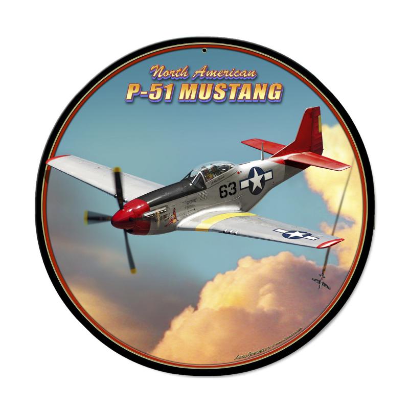 P-51 Mustang Vintage Sign