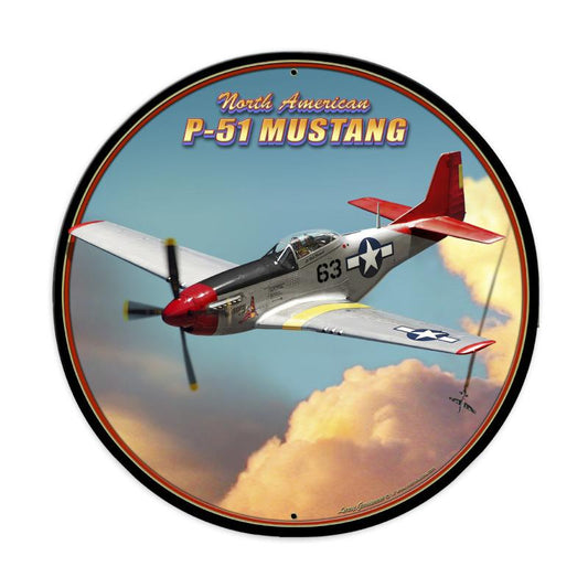 P-51 Mustang Vintage Sign