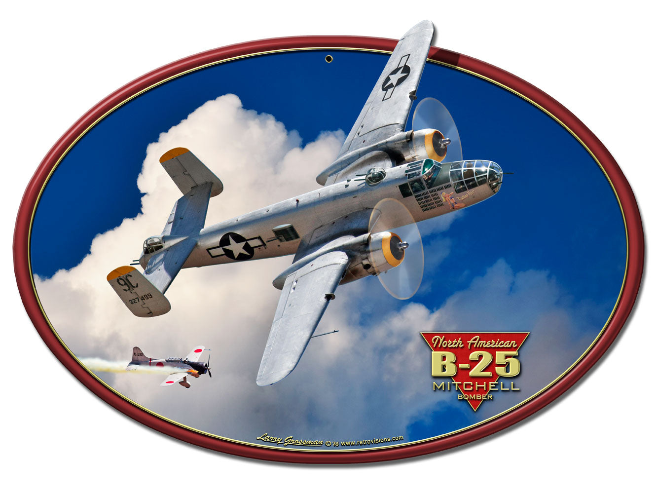 B-25 MITCHELL BOMBER Vintage Sign