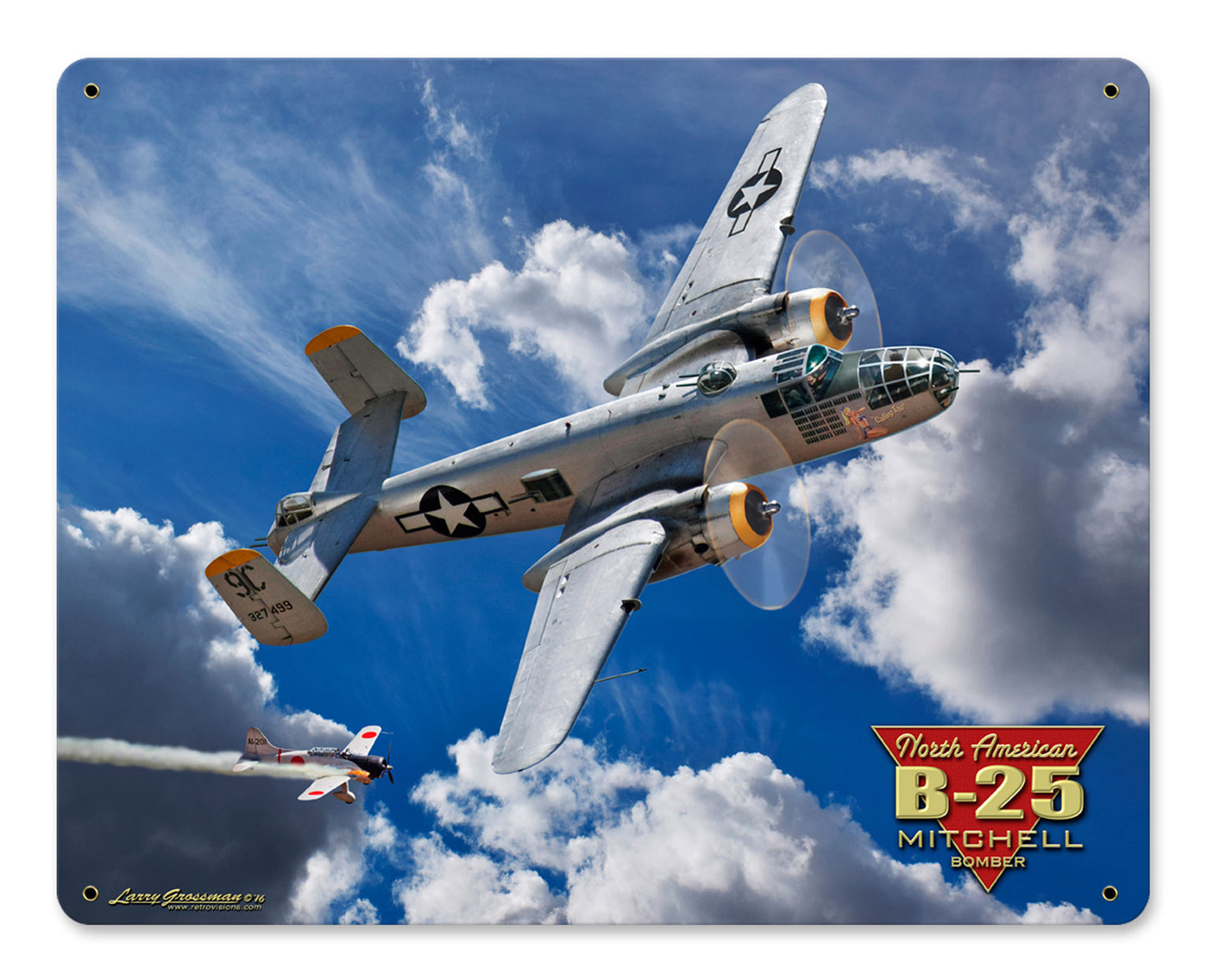 B-25 MITCHELL BOMBER Vintage Sign