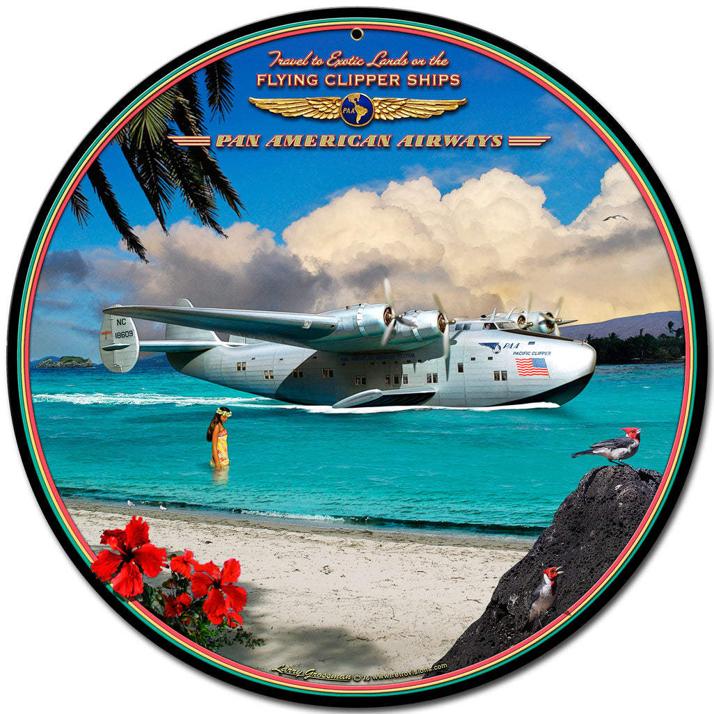 CLIPPER AIRPLANE Vintage Sign