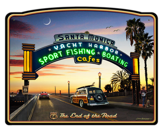 SANTA MONICA PIER Vintage Sign