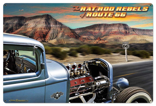 RAT ROD REBELS Vintage Sign
