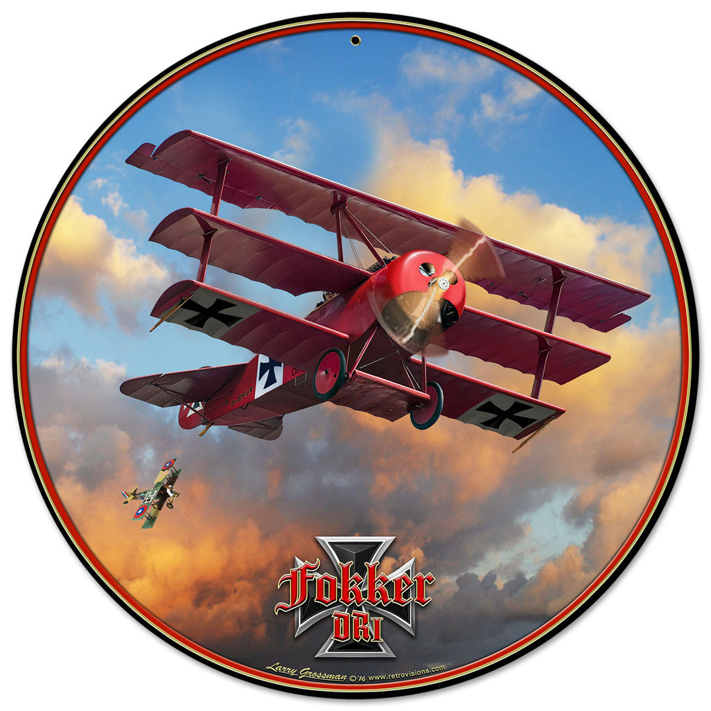 Fokker Tri-Plane Vintage Sign