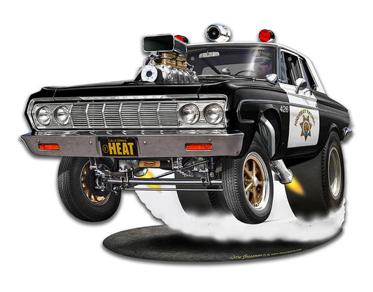 1964 MO-POWER COP CAR Vintage Sign