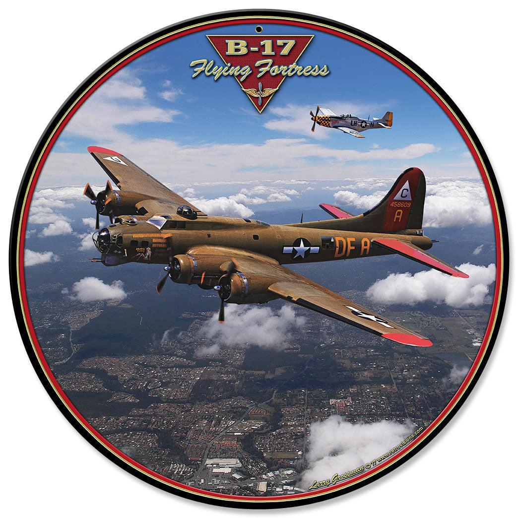 B-17 Flying Fortress Vintage Sign