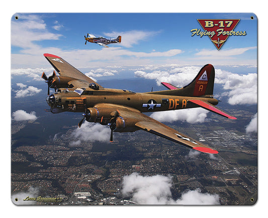 B-17 Flying Fortress Vintage Sign