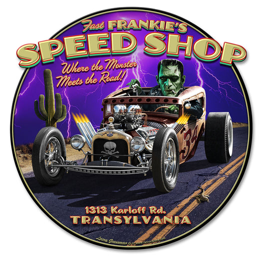 Frankie's Speed Shop Vintage Sign