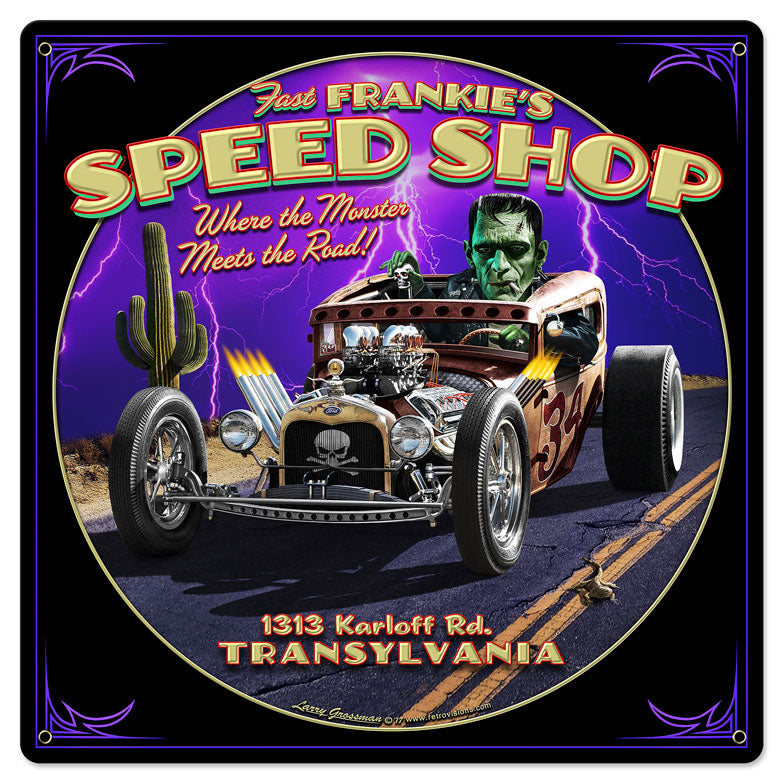 Frankie's Speed Shop Vintage Sign