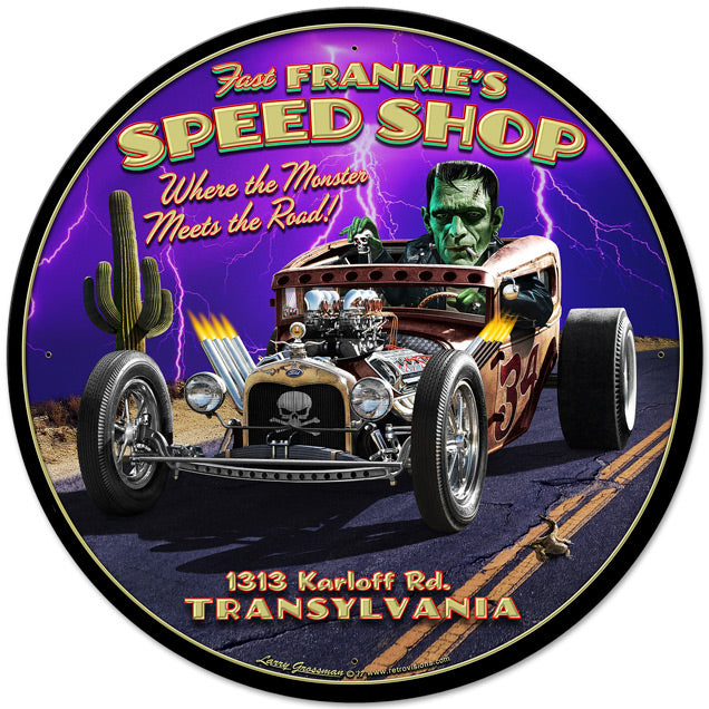 Frankie's Speed Shop Vintage Sign