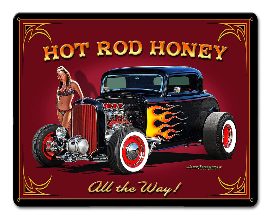 Hot Rod Honey Vintage Sign