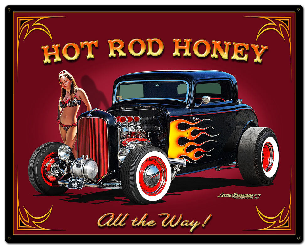 Hot Rod Honey Vintage Sign