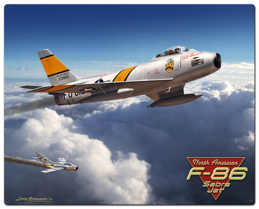 F-86 Saber Jet Vintage Sign