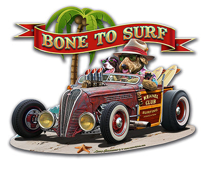 Bone to Surf Vintage Sign