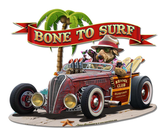 Bone to Surf Vintage Sign