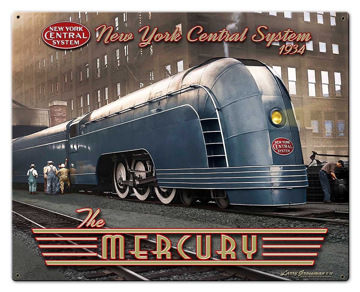 NY Central Mercury Vintage Sign
