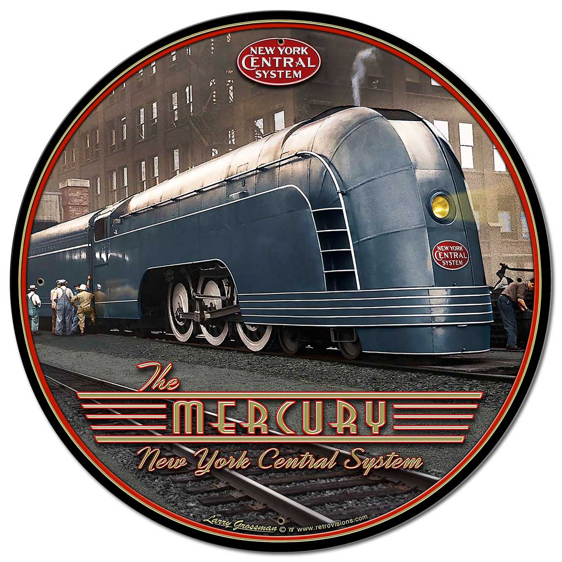 NY Central Mercury Vintage Sign