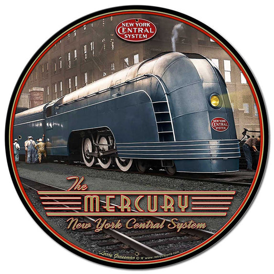 NY Central Mercury Vintage Sign