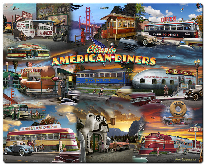 Diner Collage Vintage Sign