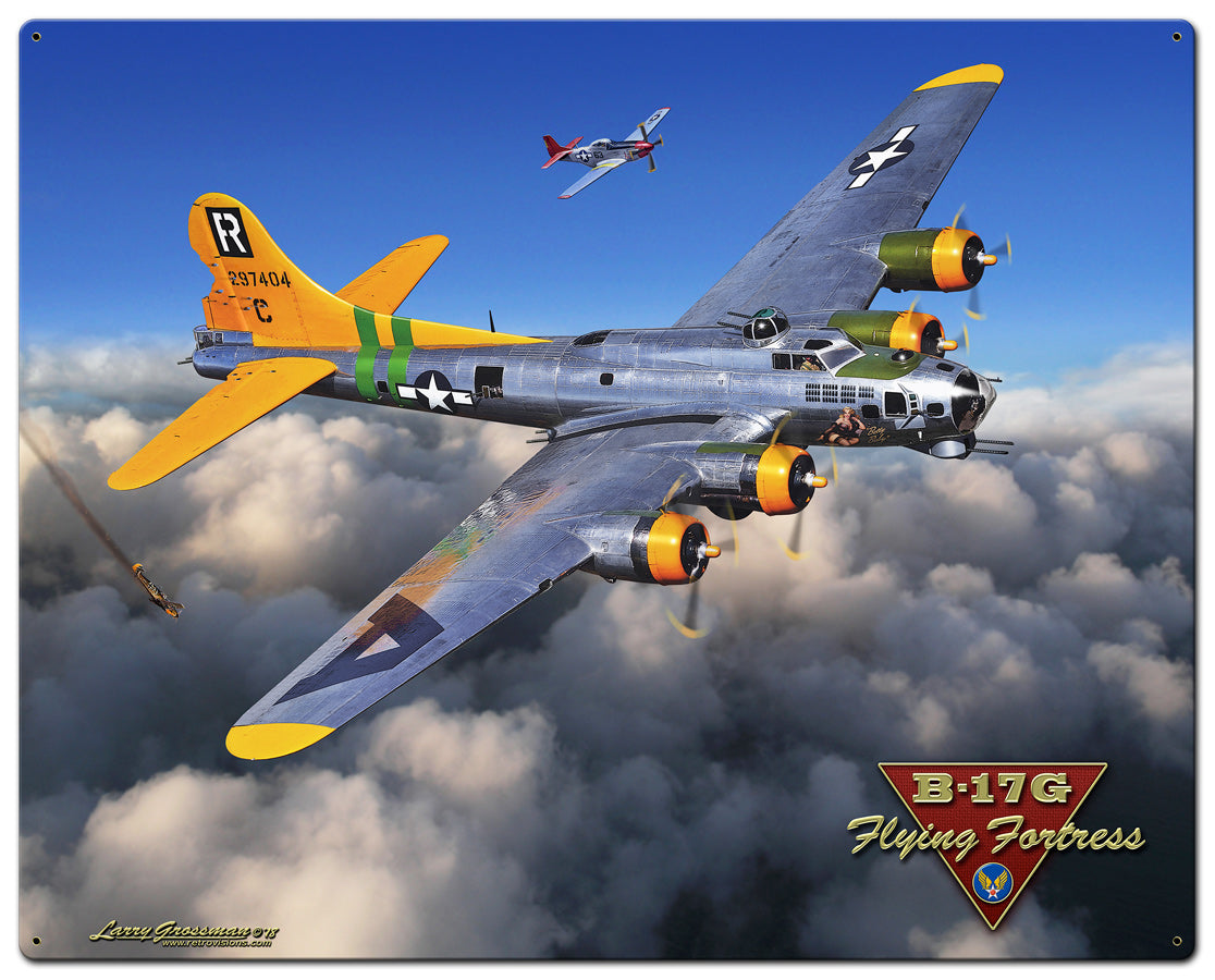 B-17G Flying Fortress  Vintage SignDISCONTINUED -