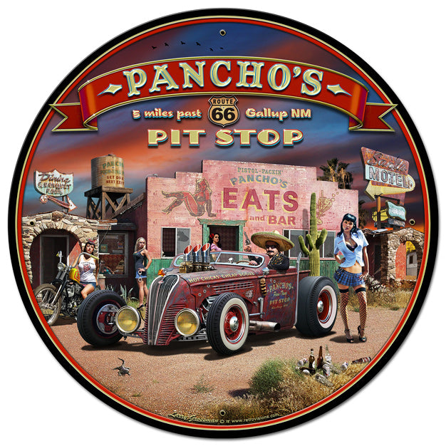 Route 66 Pancho's Vintage Sign