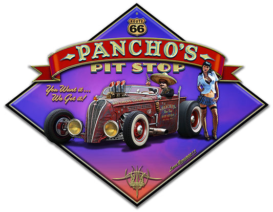 Route 66 Pancho's Vintage Sign