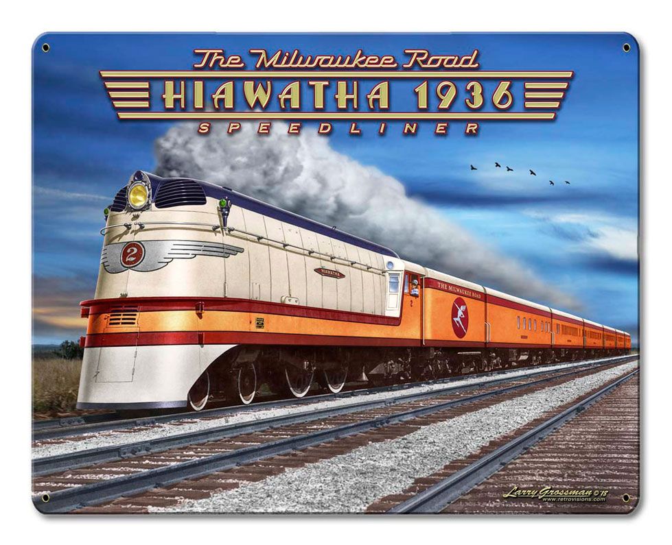 1936 Hiawatha Vintage Sign