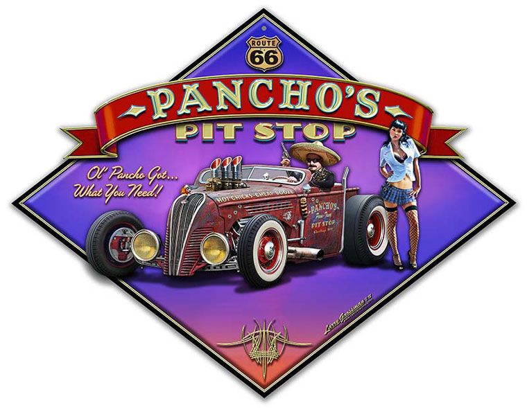 Pancho's Rt 66 Vintage Sign