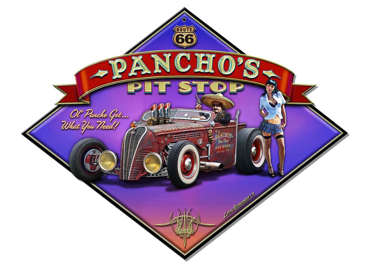 Pancho's Rt 66 Vintage Sign