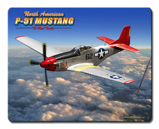 P-51 Mustang Vintage Sign