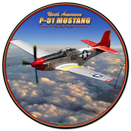 P-51 Mustang Vintage Sign