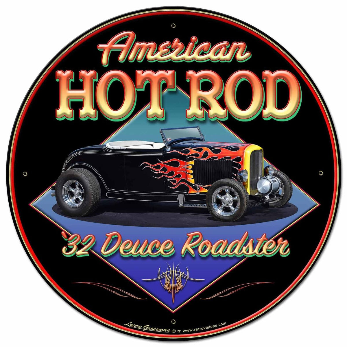 American Hot Rod '32 Vintage Sign