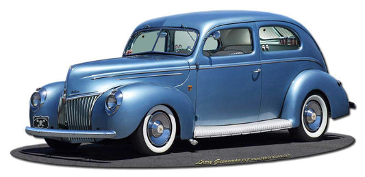 1939 Rod Sedan Rt 66 Vintage Sign