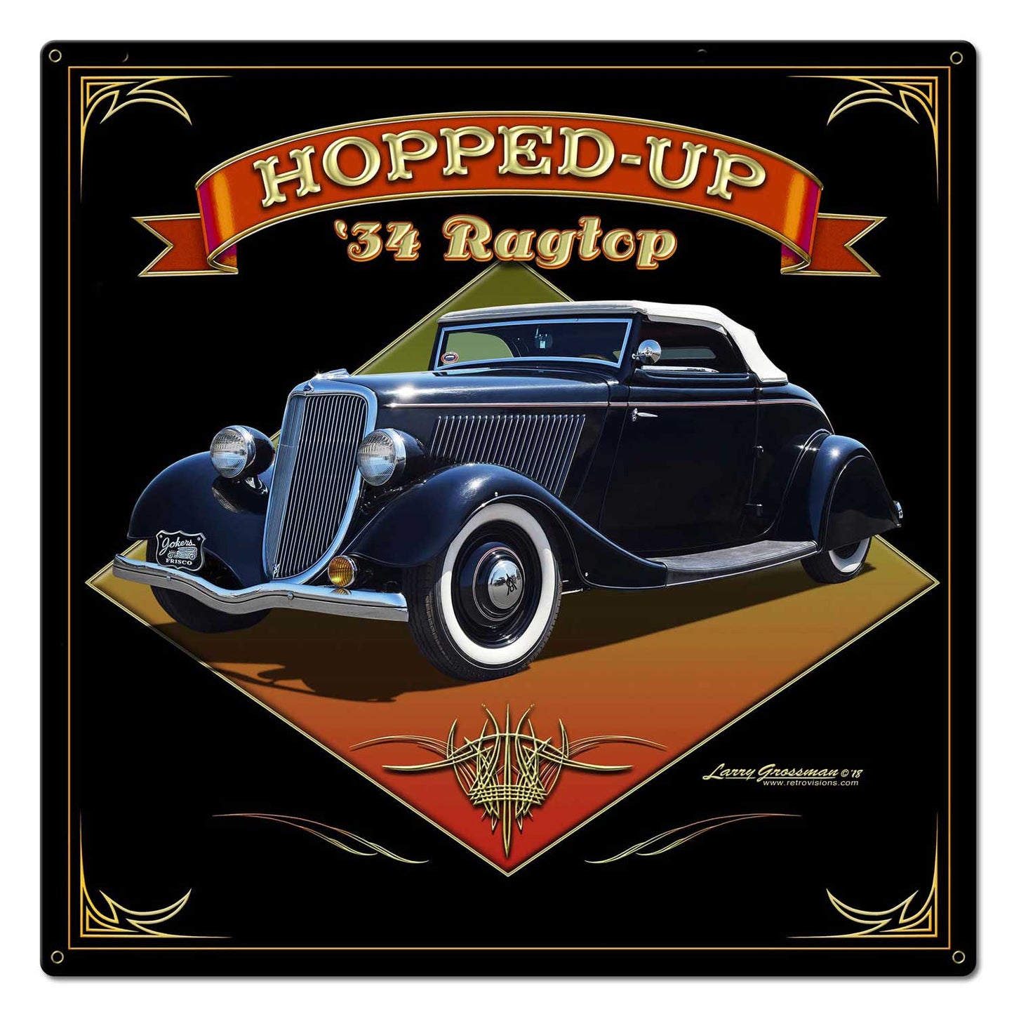 1934 Ragtop Rod Vintage Sign