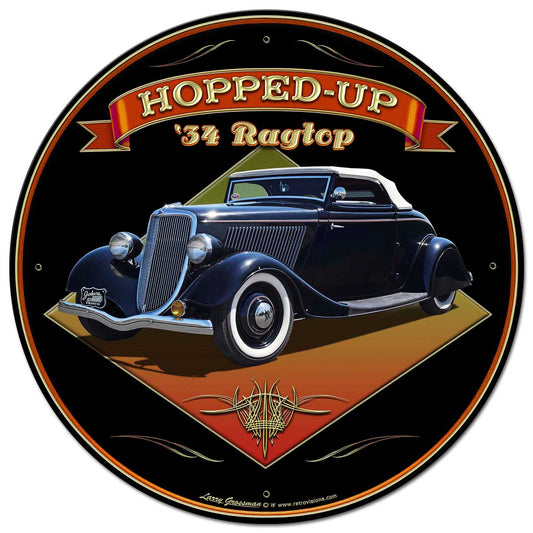 1934 Ragtop Rod Vintage Sign