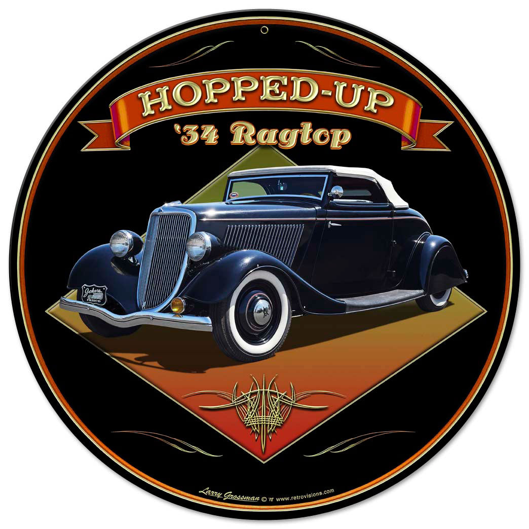 1934 Ragtop Rod Vintage Sign