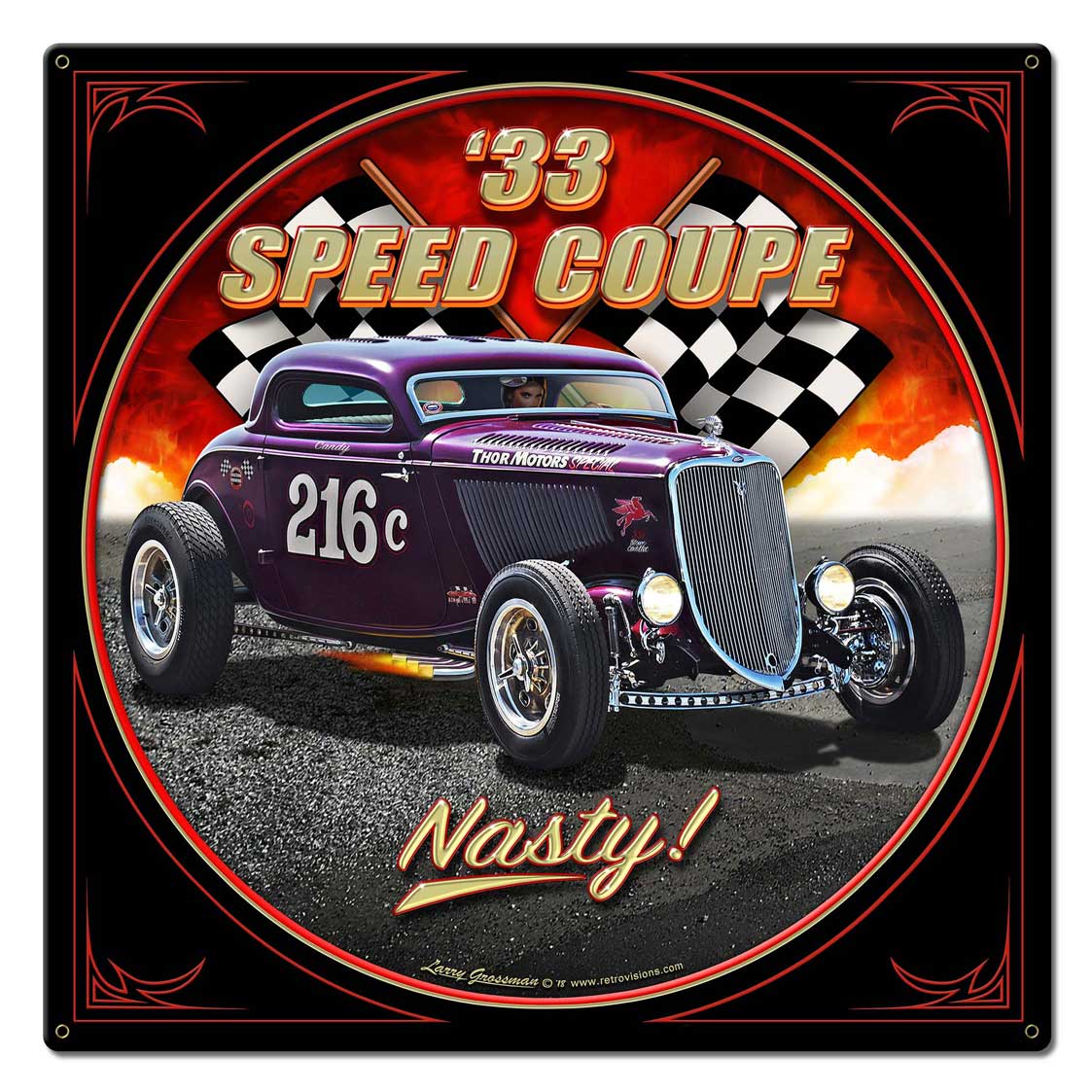 1933 Speed Coupe Vintage Sign