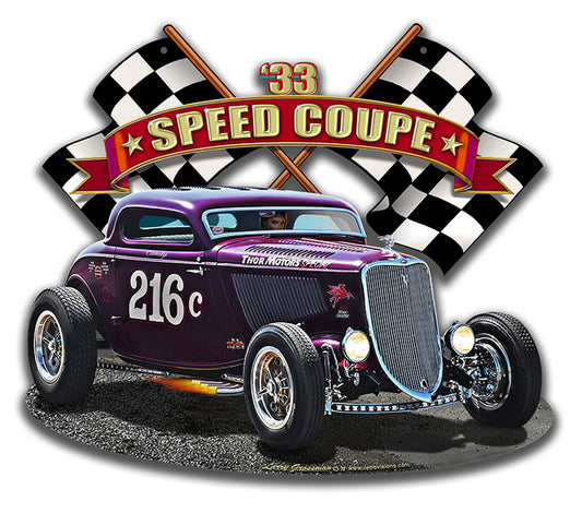 1933 Speed Coupe Vintage Sign