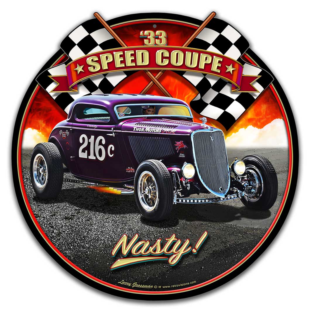 1933 Speed Coupe Vintage Sign