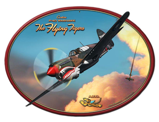 P-40 Flying Tiger Vintage Sign