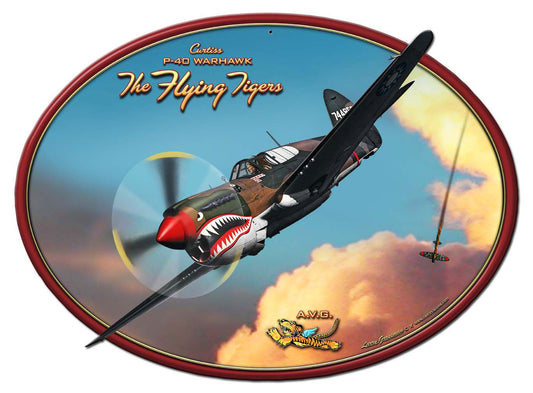 P-40 Flying Tiger Vintage Sign