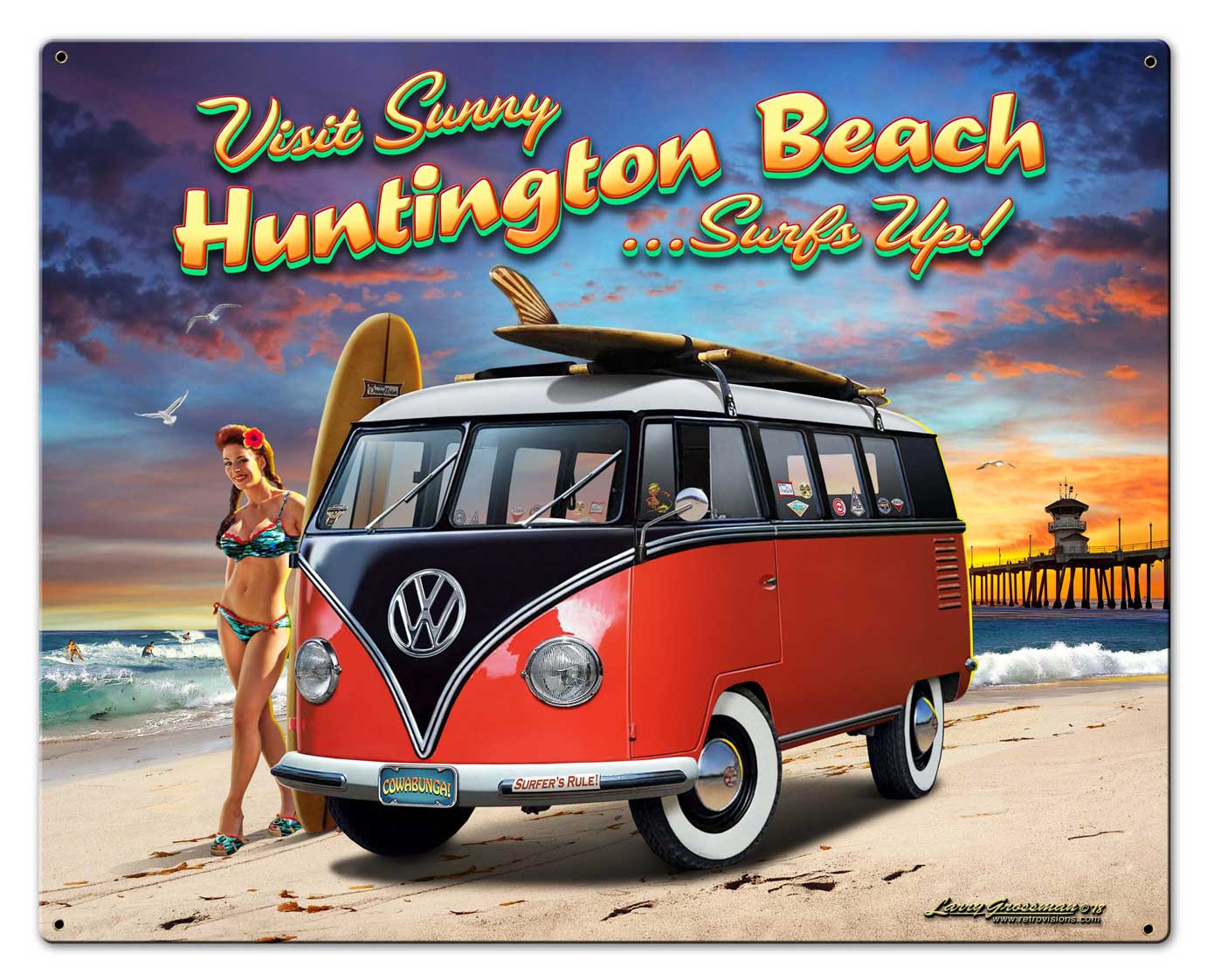 Huntington Beach VW Vintage Sign