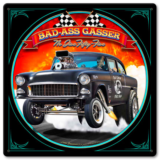 1955 Bad-Ass Gasser Vintage Sign