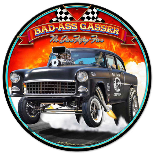 1955 Bad-Ass Gasser Vintage Sign