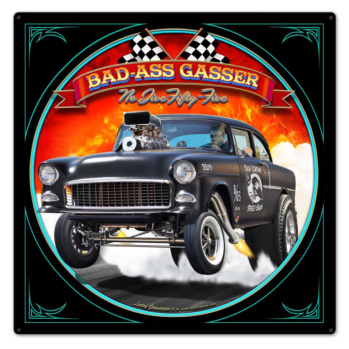 1955 Bad-Ass Gasser Vintage Sign