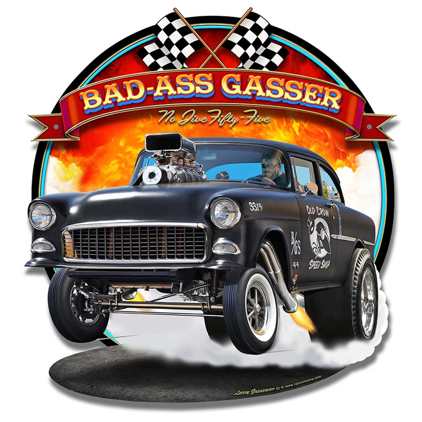 1955 Bad-Ass Gasser Vintage Sign