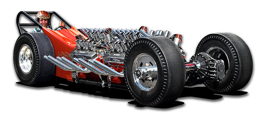 1964 Tommy Ivo Dragster Vintage Sign