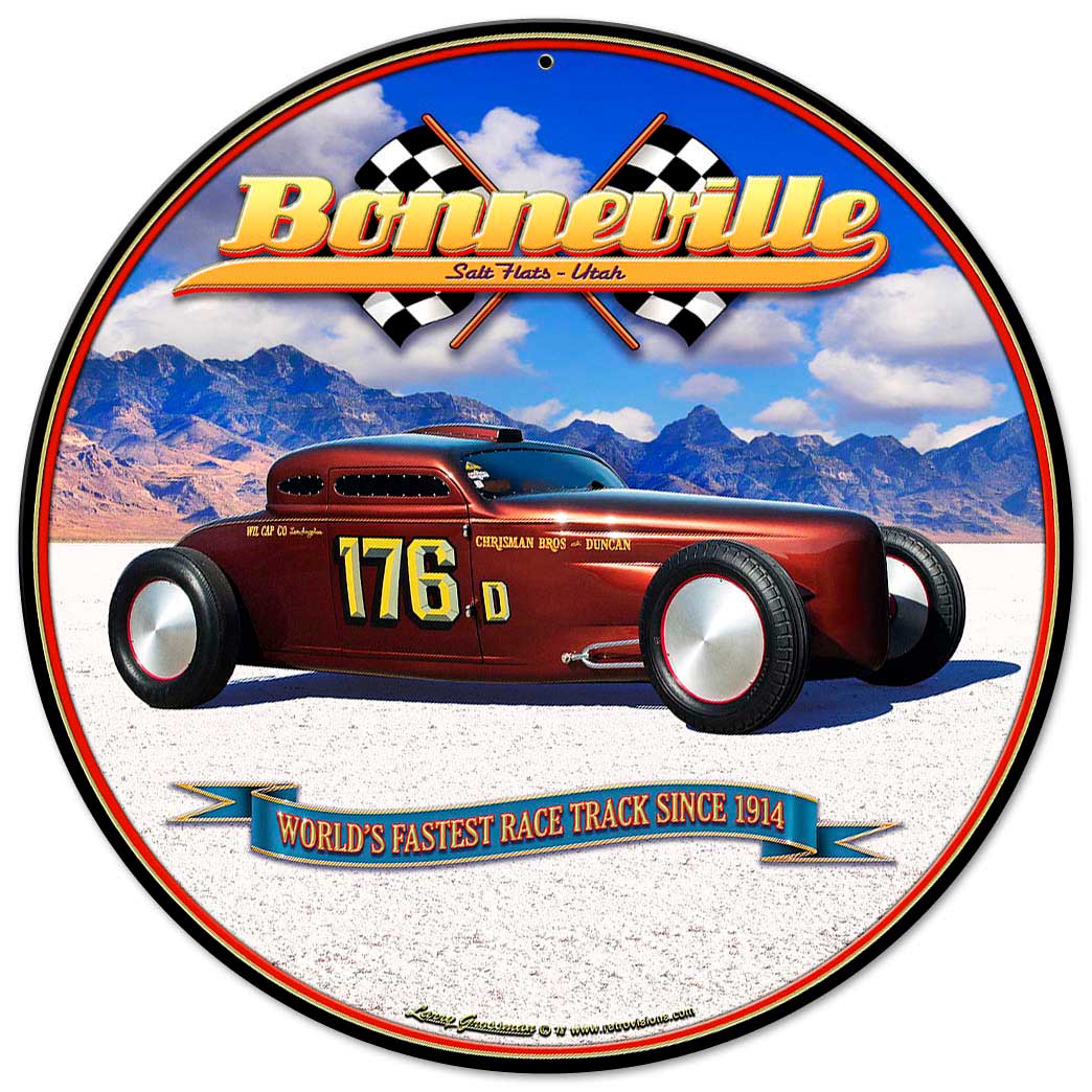Bonneville Speed Coupe Vintage Sign