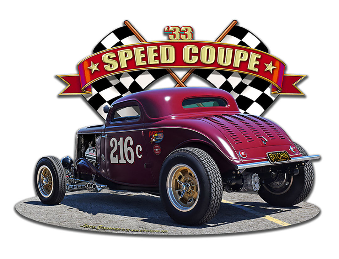 1933 Speed Coupe Vintage Sign